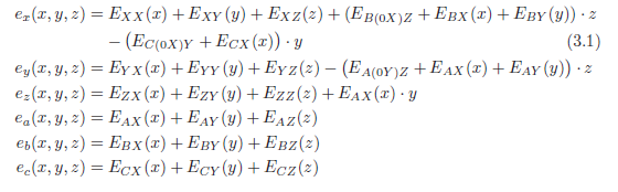 equation: kinematic model