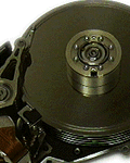 A hard disk drive. 