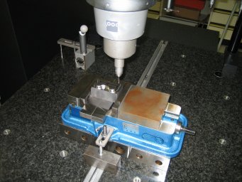 CMM measurement of a testpiece.